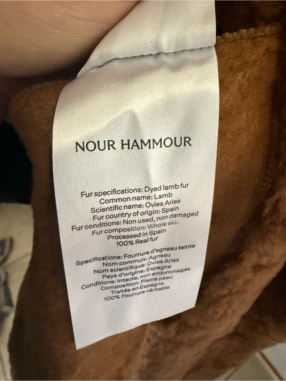 Nour hammour birthday reversible lamb leather suede real fur shearling REDUCED - Picture 10 of 15